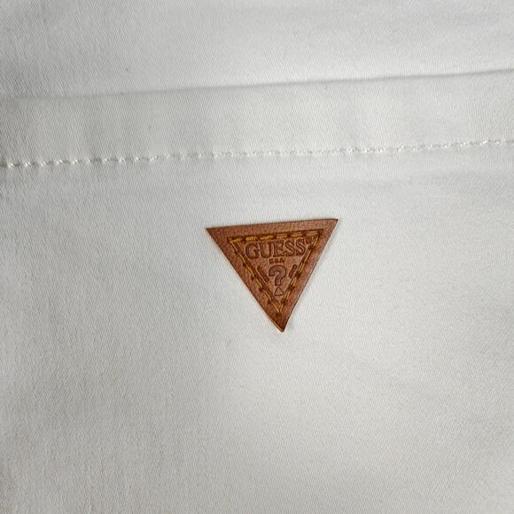 Guess White Denim Shorts Rolled Hem Casual High Rise Size 30 NEW - Picture 6 of 9